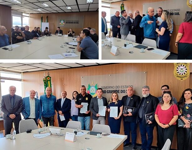 Reunião de gestores públicos e prefeitos da região da Associação dos Municípios do Centro Serra (AMCSERRA)